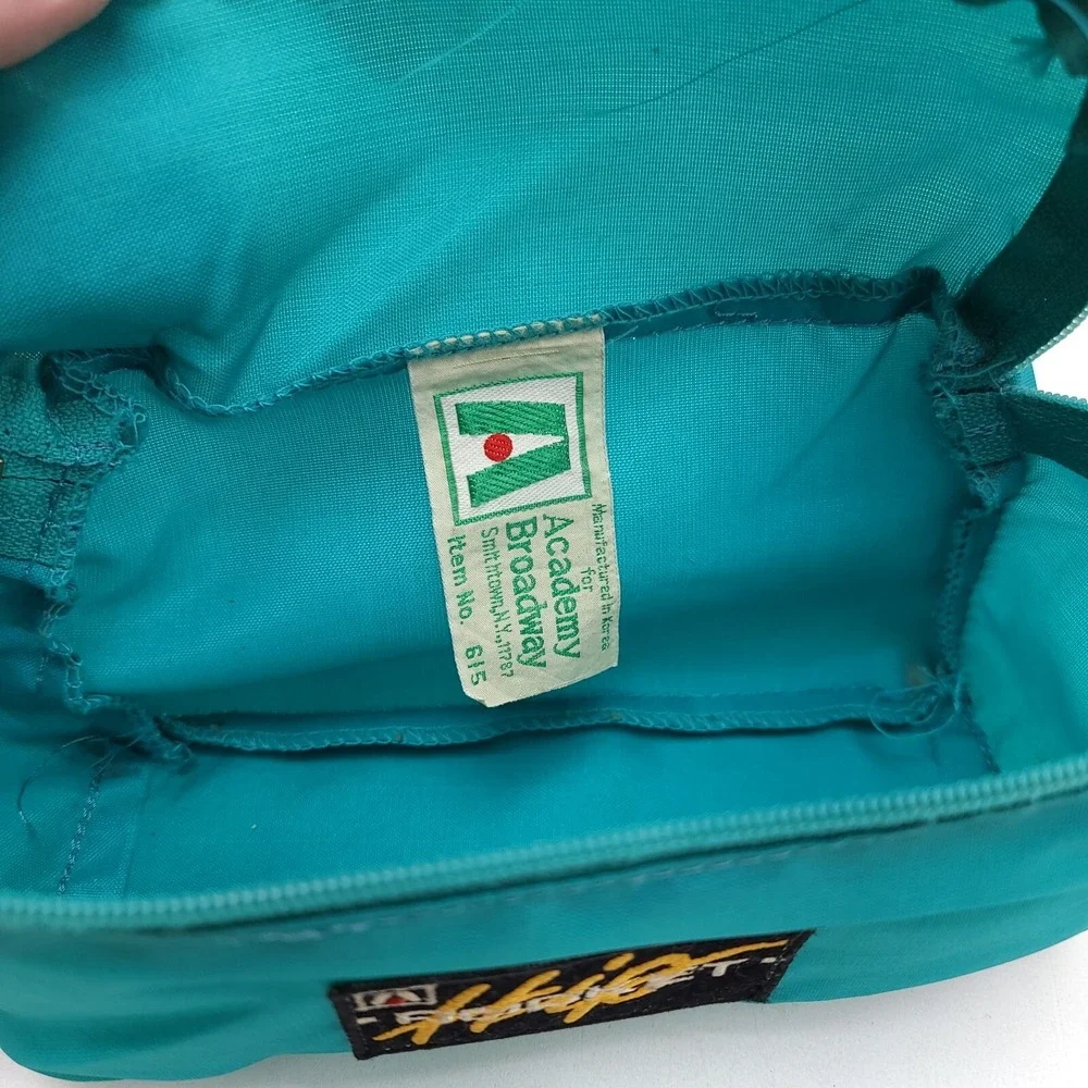 Vintage Academy Broadway Hip Pocket‎ Fanny Pack Teal Green Black Retro 70's Y2K